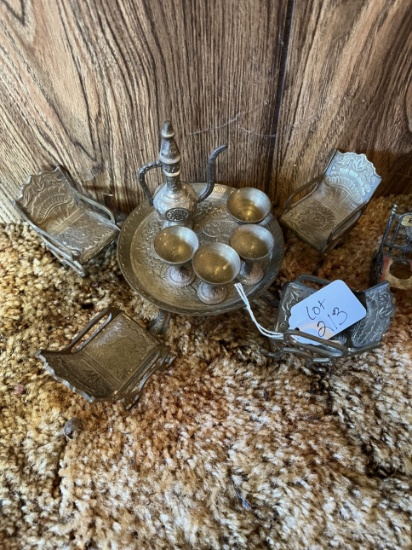 Mini Brass Table and Chairs