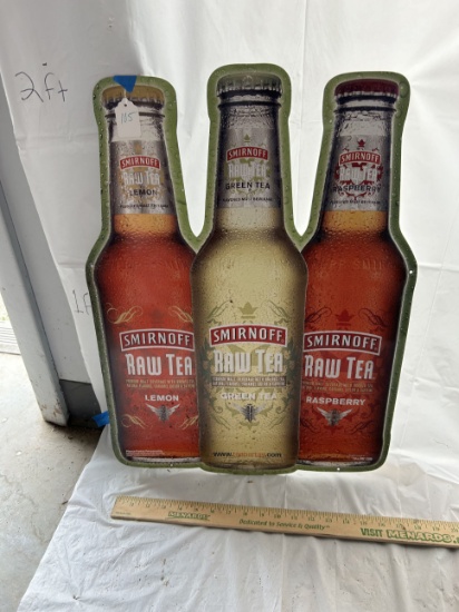 Smirnoff Raw Tea Metal Sign