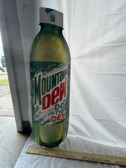 Mountain Dew Metal Bottle Sign