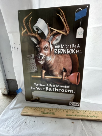 Redneck Metal Sign