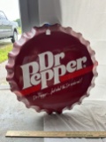 Dr. Pepper Metal Bottle Cap Sign