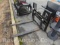 Unused pallet forks for skid steer