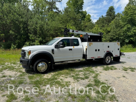 2017 Ford F550 Ext cab 4x4 mechanics truck IMT 6000 crane VMAC 150 air compressor