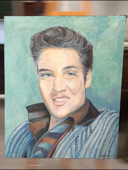 "Elvis Presley" Oil on Canvas painting by Kevin Wakefield