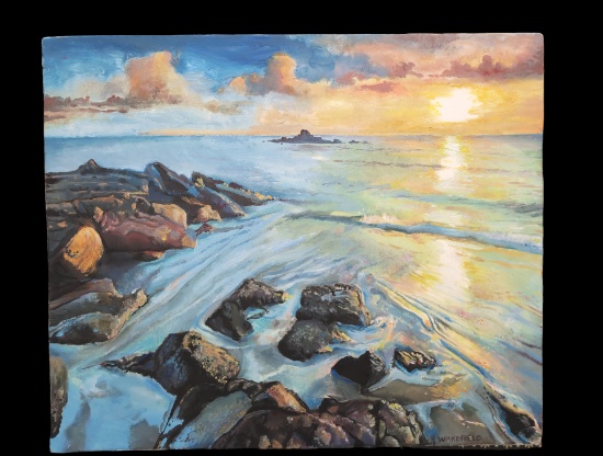 "Seascape" Oil on canvas painting by Kevin Wakefield