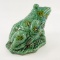 Glazed Pottery Ceramic Frog Todd Statue