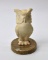 Vintage Alabaster Stone Horned Owl Figurine