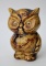 Vintage Pottery Gold Horned Owl