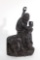 Antique Chinese Carved Sandalwood Figure Of A Sitiing Man19th Century