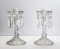 Vintage Art-deco Crystal Candle Holders, Set Of 2