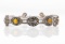 Vintage Sterling Silver Bracelet With Amber Stone