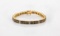 Bracelet 925 Gold-plated Blue Sapphire And Diamonds