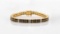 Bracelet 925 Gold-plated Blue Sapphire And Diamonds