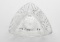 Vintage Crystal Glass Bowl, Triangular Shape