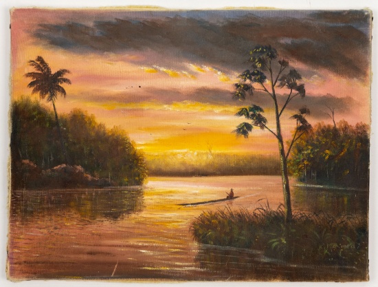 Oil On Canvas Painting, Signed By The Artist K. Mohamed