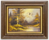 J. Aulaire, Oil Painting, 1979, Winter Scene