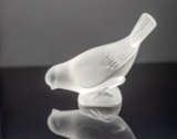 Lalique Crystal Frosted Sparrow