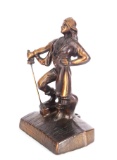 Paul Herzel Pompeian Bronze Pirate & Treasure Figurine 1928's