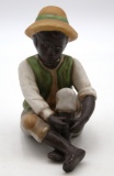 Vintage Statue Of Black Americana Sitting Down