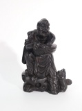 Chinese Natural Ebony Hand-carved Exquisite Maitreya Statue