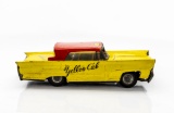 Vintage 1960s Tt Takatoku Toys Tin Friction Yellow Cab, Japan