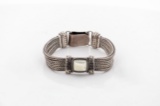 Sterling Silver Bracelet With Mother Of Pearl Stone