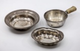 Antique Sterling Silver Bowls, Set Of 3