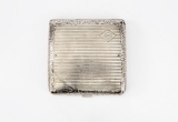 Antique Sterling Silver Cigarette Case, 94.2g