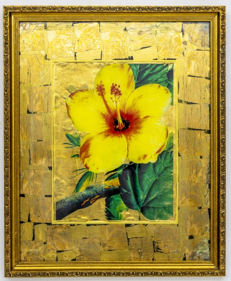 A. Cruz, Yellow Hibiscus, Collage