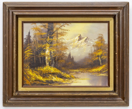 J. Aulaire, Oil Painting, 1979, Winter Scene