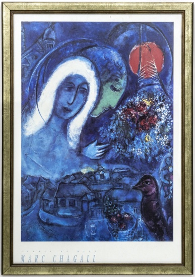 Marc Chagall (French/Russian, 1887-1985) Trio, 1950s, Lithograph