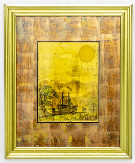 A. Cruz, Acrylic on Metallic Board