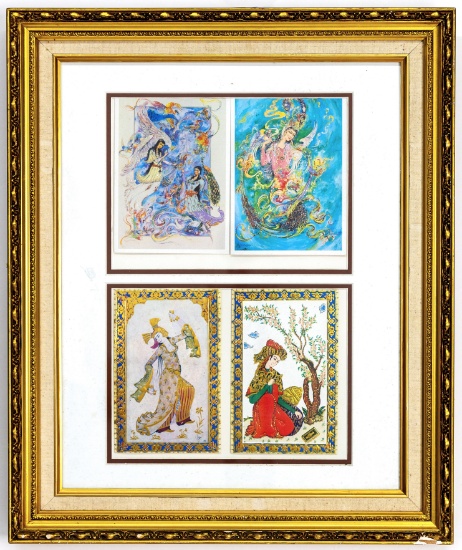 Persian Collectible Poster Cards, Framed
