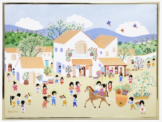 Blanche Davidson, Little Potters, Acrylic on Board