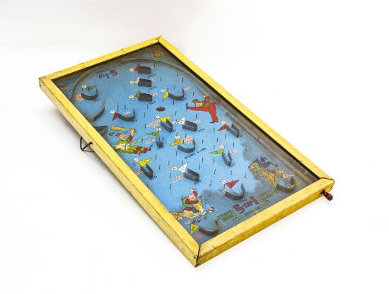 Vintage 1930s "Poosh-M-Up Big 5" Bagatelle Game, Northwestern Products Co