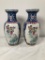 Pair of Chinese Famille Rose Vases