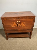 Antique Drop Front Lighted English Bar