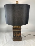 Vintage Frederick Cooper Style Chinoiserie Tin Table Lamp