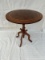 Vintage Round Leather Top Table