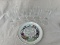 Decorative Plate With 9 Glass Champagne Flutes