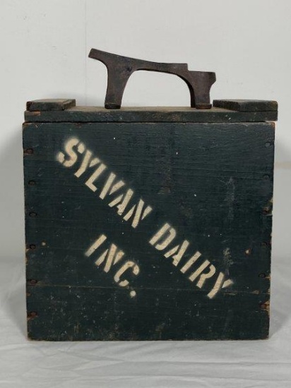 Antique Sylvan Dairy Box Made into Shoe Shine Box