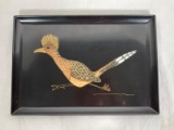 Mid Century Modern Couroc Roadrunner Inlaid Tray