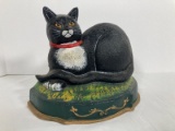 Cast Iron Black Cat Door Stop