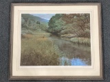 CE Monroe Jr Fly Fishing Print Pencil Signed