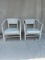 Pair Of Mid Century Modern Rattan Arm Chairs