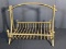 MId Century Modern Brass Log Holder