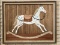 Country Folk Art Rocking Horse Wall Hanging