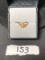 10K Gold Tigers Eye with Diamond Chips