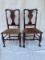 Pair of Country Queen Anne Chairs