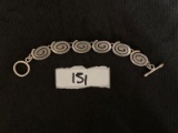 Modernist Sterling Silver Bracelet